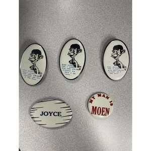 Lot Of 5 Mixed Pin‎ back Buttons